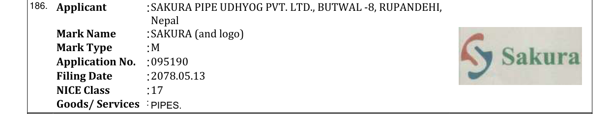 Original bulletin entry for SAKURA (and logo)