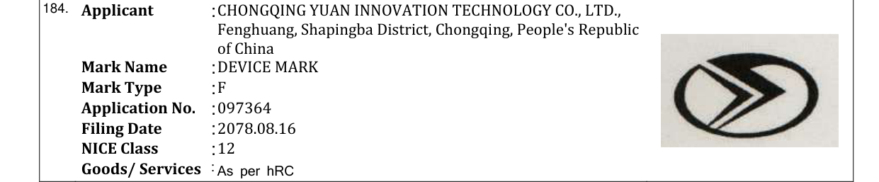 Original bulletin entry for DEVICE MARK