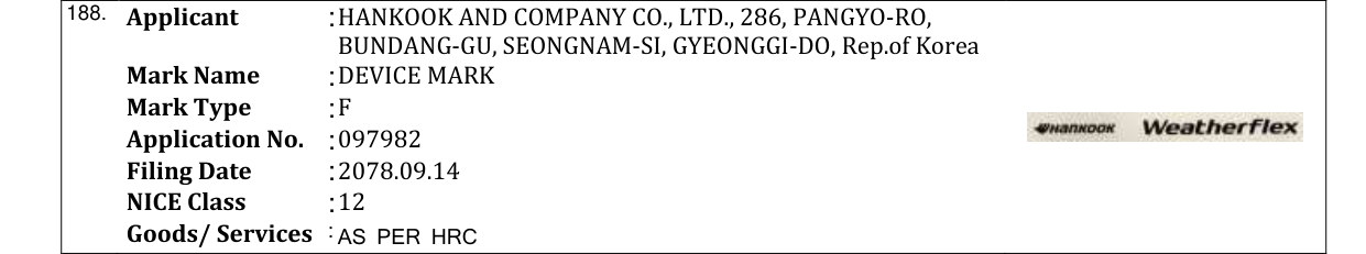 Original bulletin entry for DEVICE MARK