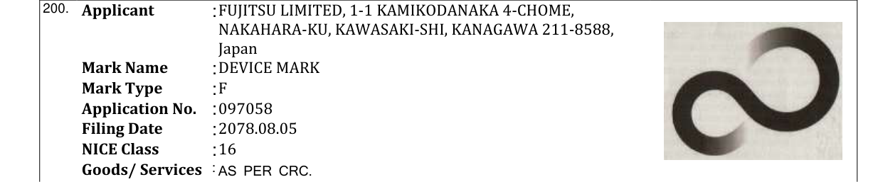 Original bulletin entry for DEVICE MARK