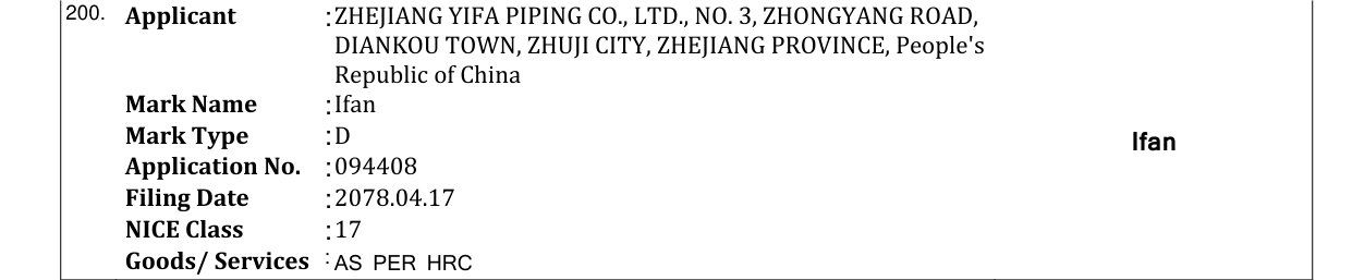 Original bulletin entry for Ifan