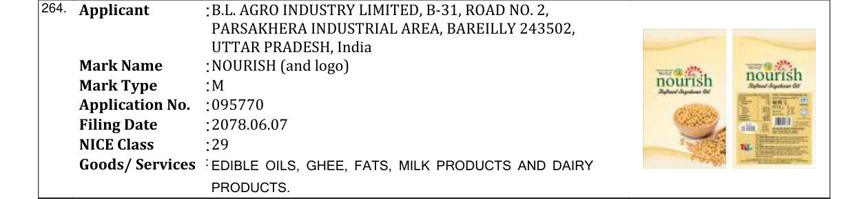 Original bulletin entry for NOURISH (and logo)