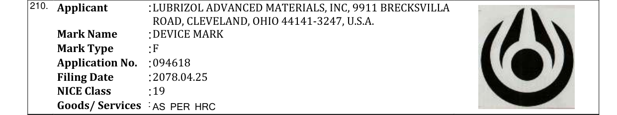 Original bulletin entry for DEVICE MARK
