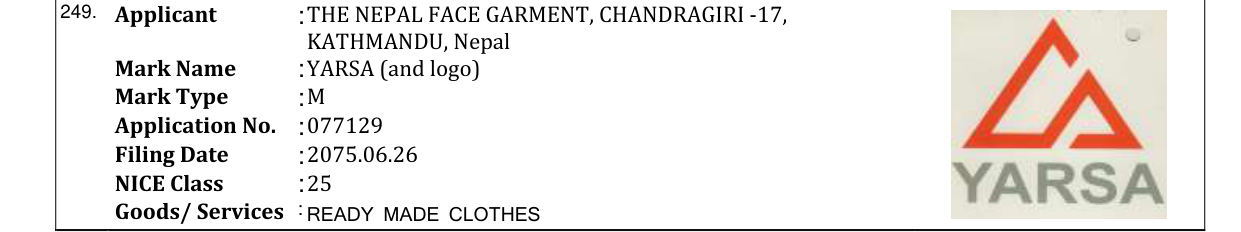 Original bulletin entry for YARSA (and logo)