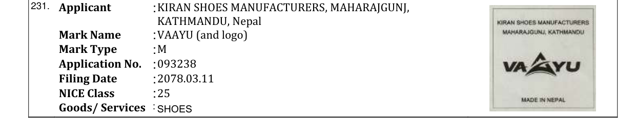 Original bulletin entry for VAAYU (and logo)