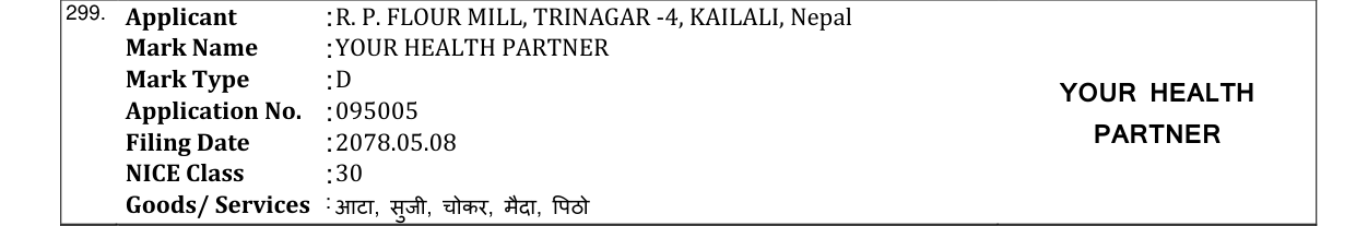 Original bulletin entry for YOUR HEALTH PARTNER
