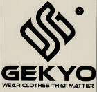 GEKYO WEAR CLOTHS THAT MATTER (and logo) trademark logo