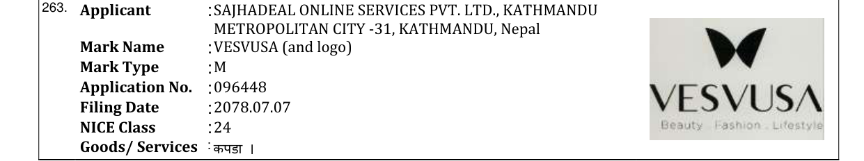 Original bulletin entry for VESVUSA (and logo)
