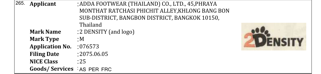 Original bulletin entry for 2 DENSITY (and logo)