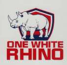 ONE WHITE RHINO (and logo) trademark logo