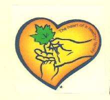 The heart of a healthy family (DEVICE OF HANDS) (and logo) trademark logo
