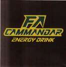 FA CAMMANDAR ENERGY DRINK (and logo) trademark logo