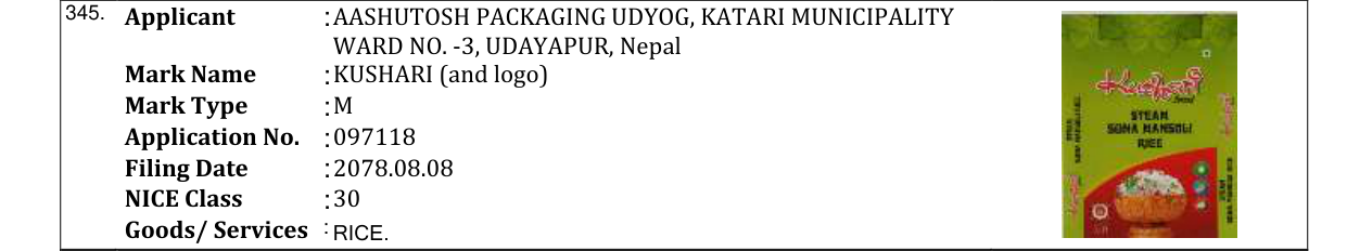 Original bulletin entry for KUSHARI (and logo)