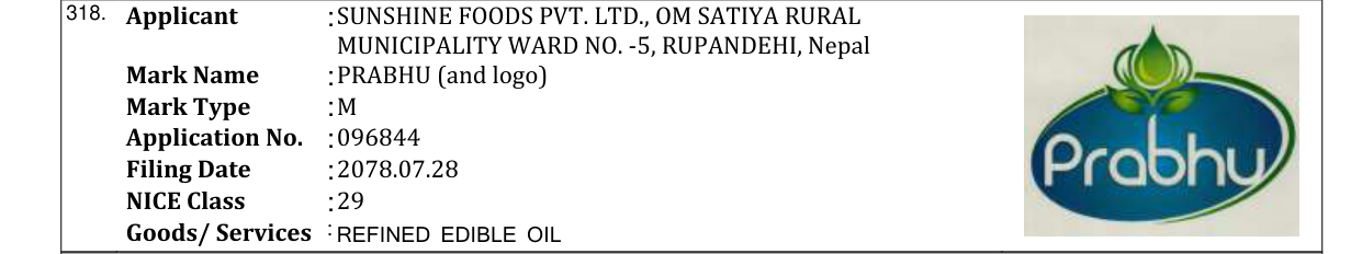 Original bulletin entry for PRABHU (and logo)