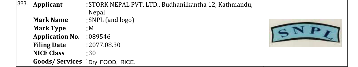 Original bulletin entry for SNPL (and logo)