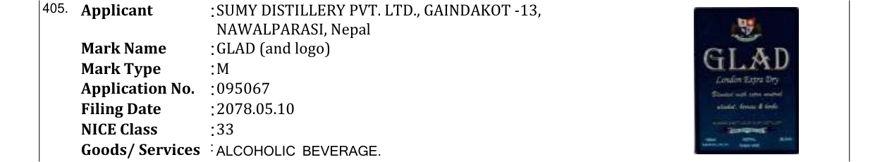Original bulletin entry for GLAD (and logo)