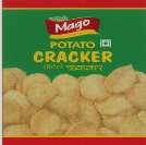 MAGO POTATO CRACKER (and logo) trademark logo