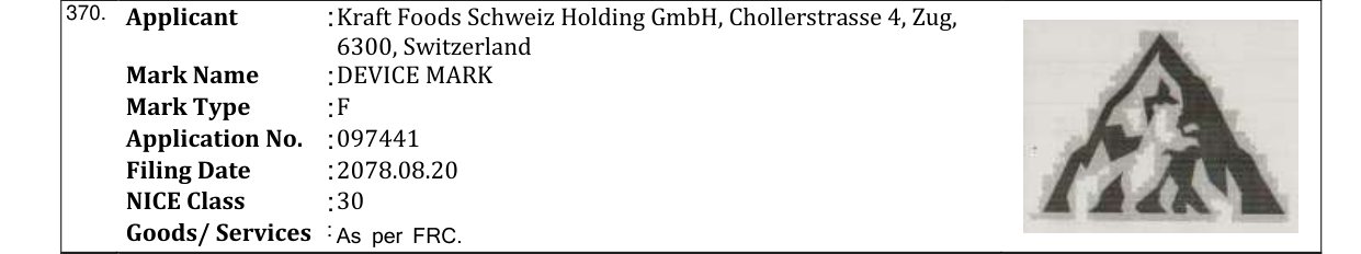 Original bulletin entry for DEVICE MARK