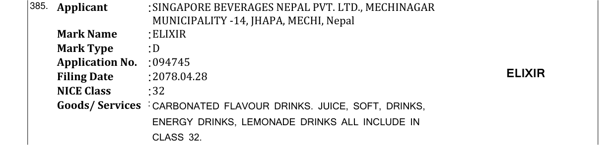 Original bulletin entry for ELIXIR