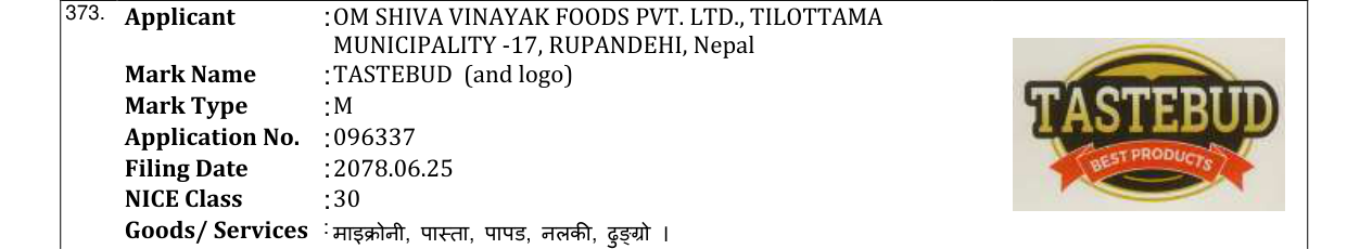 Original bulletin entry for TASTEBUD (and logo)