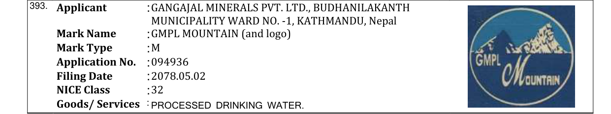 Original bulletin entry for GMPL MOUNTAIN (and logo)