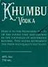KHUMBU VODKA (and logo) trademark logo