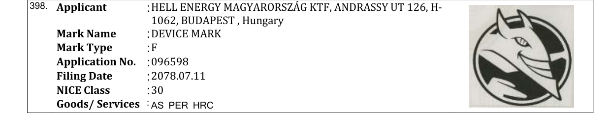Original bulletin entry for DEVICE MARK