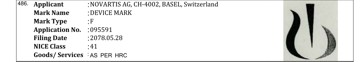 Original bulletin entry for DEVICE MARK