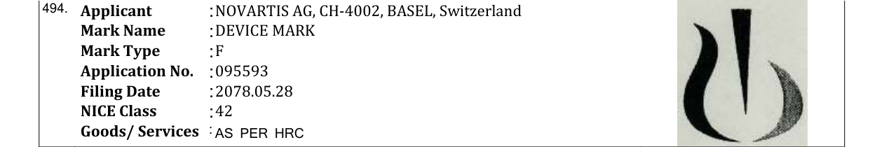 Original bulletin entry for DEVICE MARK