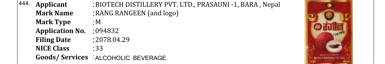 Original bulletin entry for RANG RANGEEN (and logo)