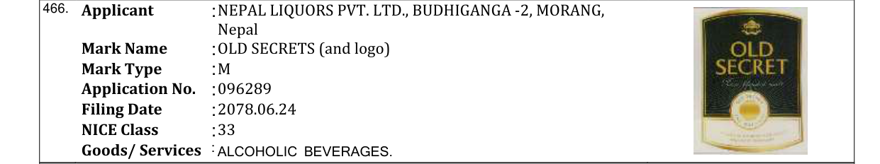 Original bulletin entry for OLD SECRETS (and logo)
