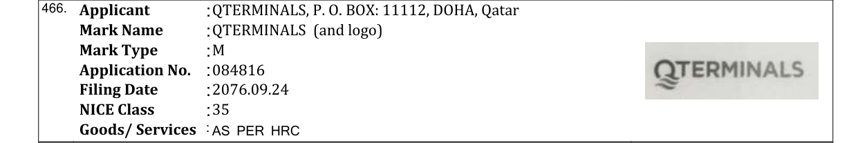 Original bulletin entry for QTERMINALS (and logo)