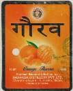 GAURAV ORANGE FLAVOUR (and logo) trademark logo