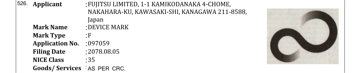 Original bulletin entry for DEVICE MARK