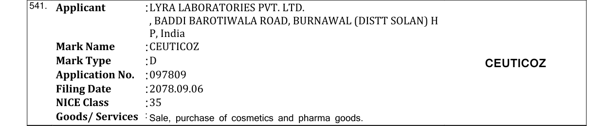 Original bulletin entry for CEUTICOZ