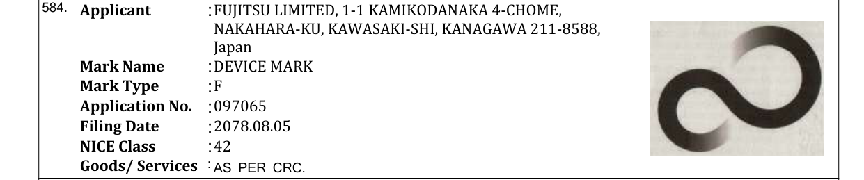 Original bulletin entry for DEVICE MARK