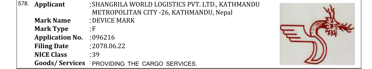 Original bulletin entry for DEVICE MARK
