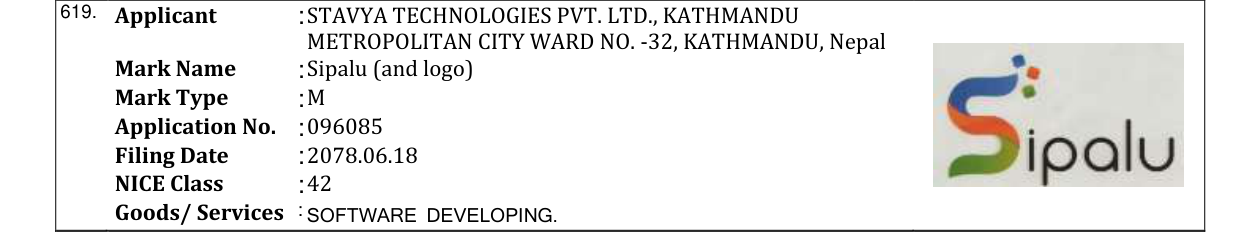 Original bulletin entry for Sipalu (and logo)