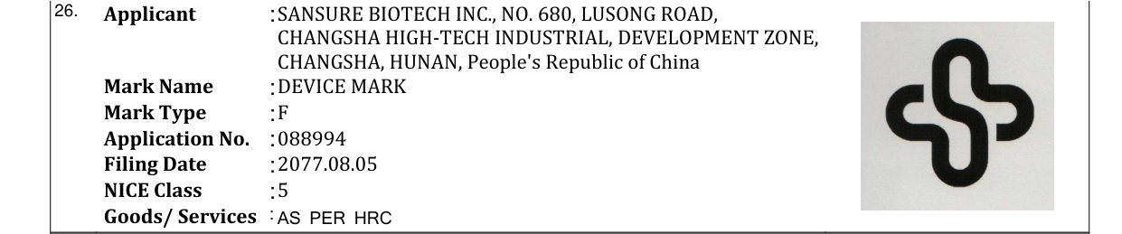 Original bulletin entry for DEVICE MARK