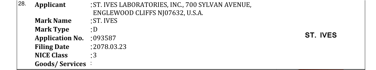Original bulletin entry for ST. IVES