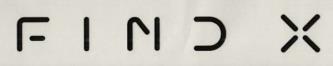 FIND X (and logo) trademark logo