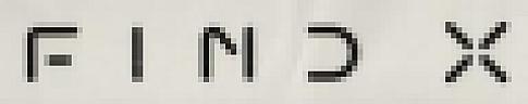 FIND X (and logo) trademark logo