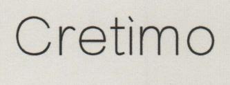 Cretimo (Stylized) (and logo) trademark logo