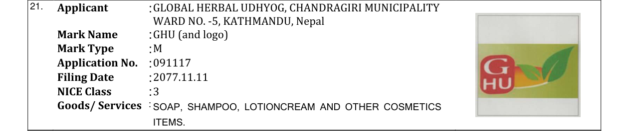 Original bulletin entry for GHU (and logo)