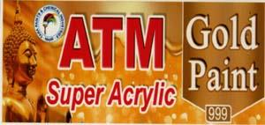 ATM Super Acrylic Gold Paint (and logo) trademark logo