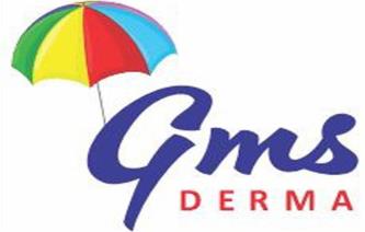 Gms DERMA (and logo) trademark logo