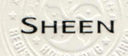 SHEEN (and logo) trademark logo