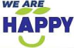 WE ARE HAPPY (and logo) trademark logo