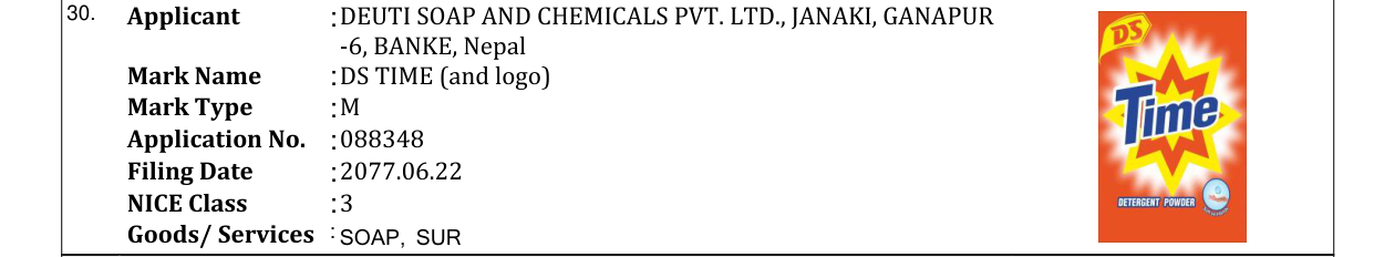 Original bulletin entry for DS TIME (and logo)