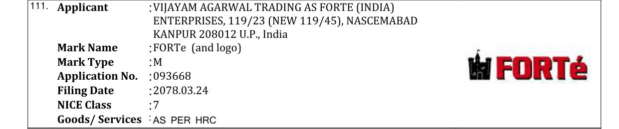 Original bulletin entry for FORTe (and logo)